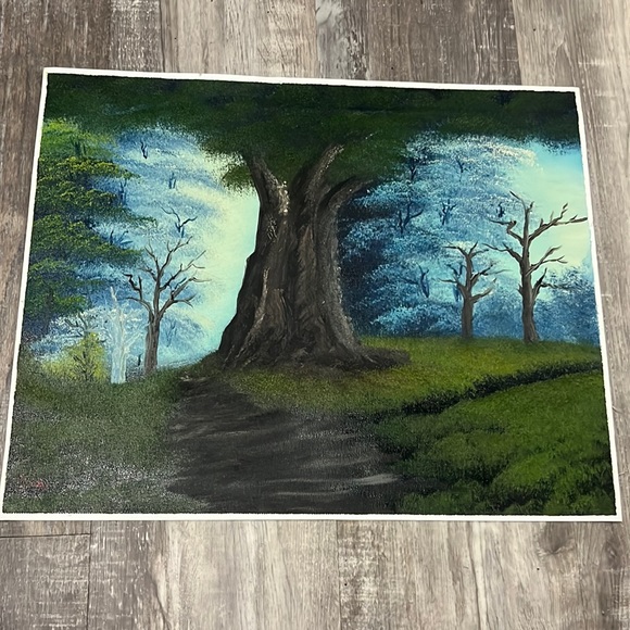 Other - Lamb Art Oil Paint on Canvas 16 x 20 Landscape Grandfather Tree Milemarker